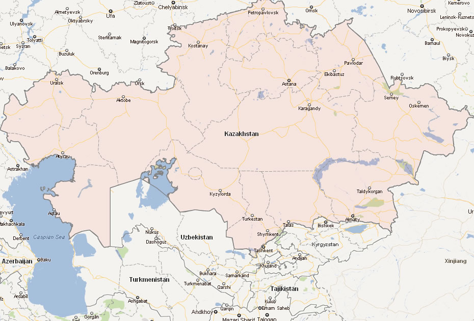 carte du kazakhstan